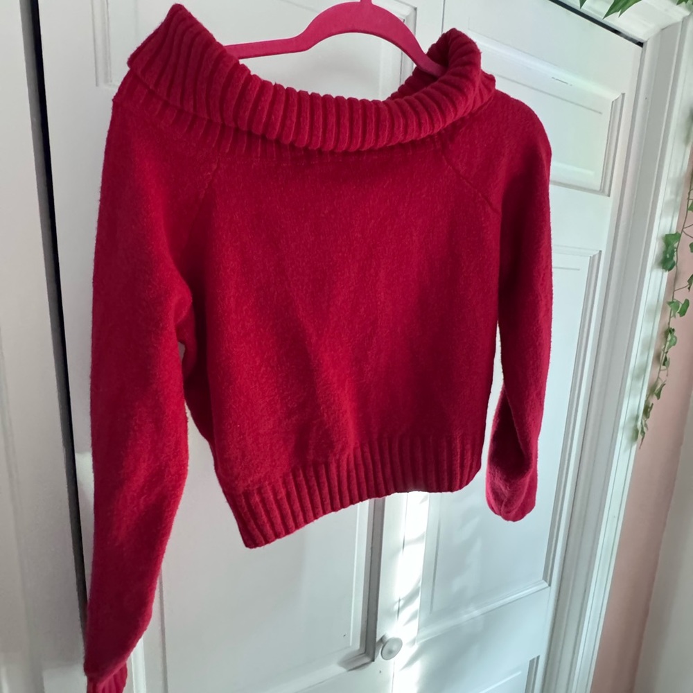 Hollister Bold Red Turtleneck Sweater